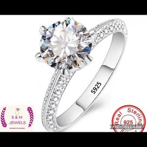 925 sterling silver 2.0ct lab created ring